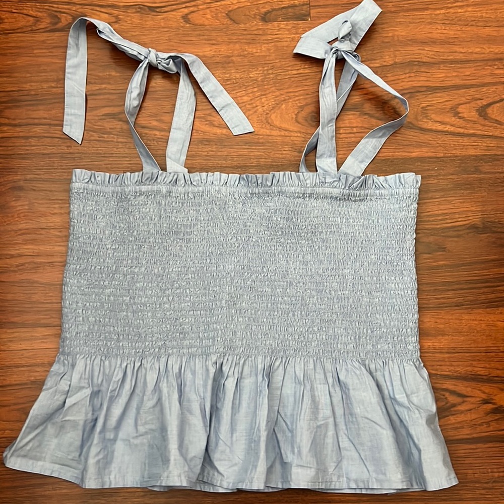 J. Crew Top Women Large Light Blue